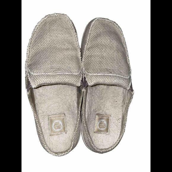 Geckoman Men's Breathable Canvas Arch Support Slippers Light‎ Beige Size 8 - Picture 1 of 7